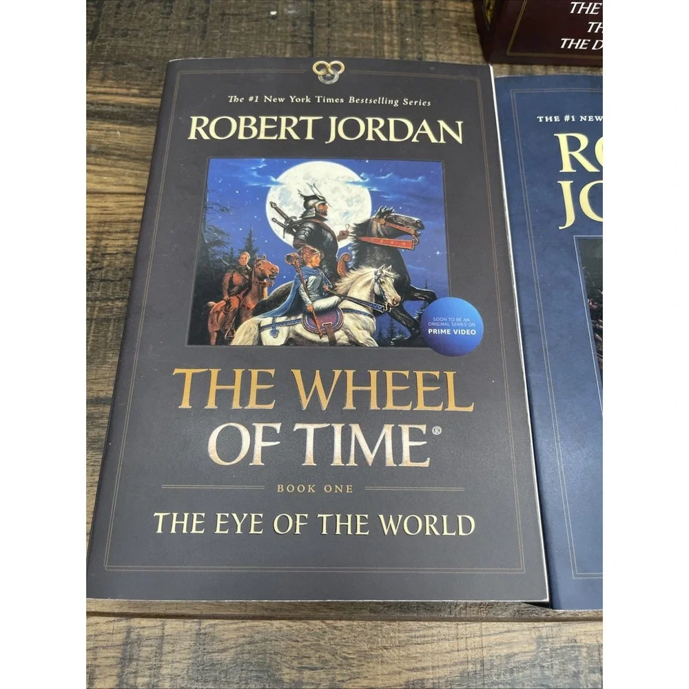Wheel of Time 3 Paperback Box Set Eye of the World Great Hunt Dragon Reborn Slip